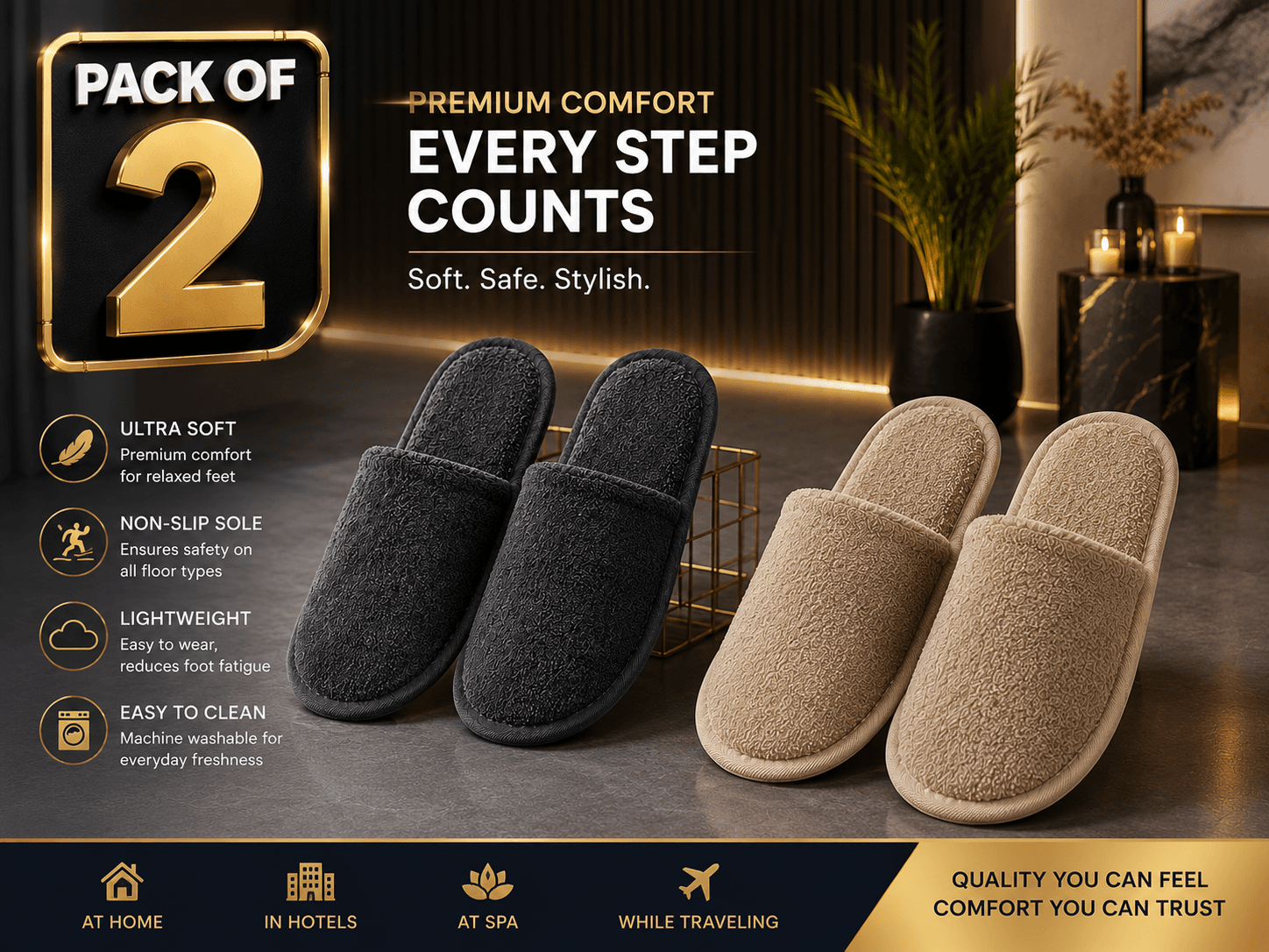 Bath Slippers & Aprons